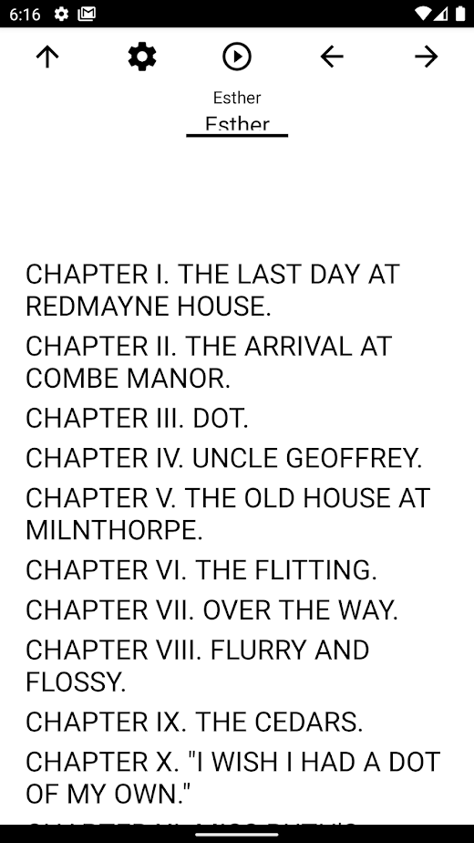 Android application Book, Esther screenshot