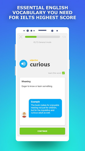 IELTS Vocabulary Prep App Screen 2