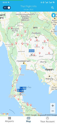 ThaiFlightInfo Screen 3