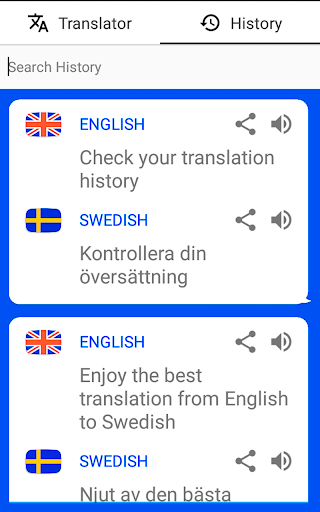 Swedish - English Translator