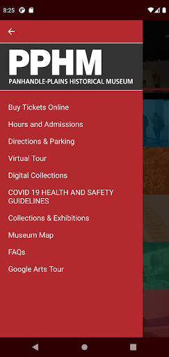Panhandle-Plains Museum (PPHM) Screen 2