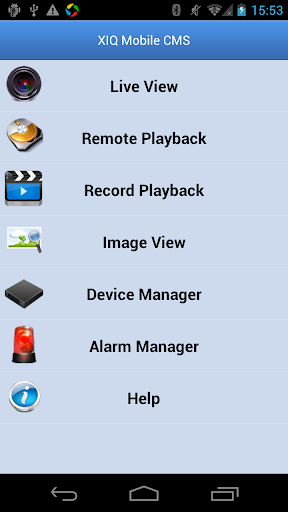 XIQ Mobile CMS - XIQCMS Screen 2