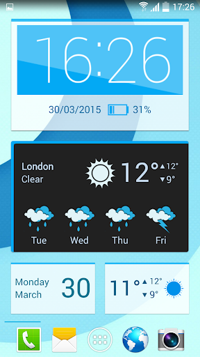 Android application Animated Widgets Clock Weather screenshort