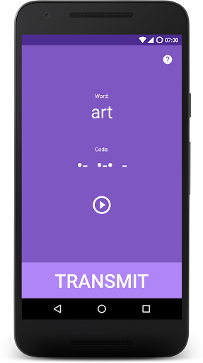 Android application Morse Trainer screenshort