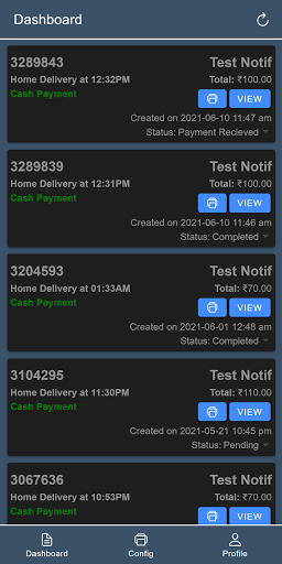 Online Order Notifier Screen 2
