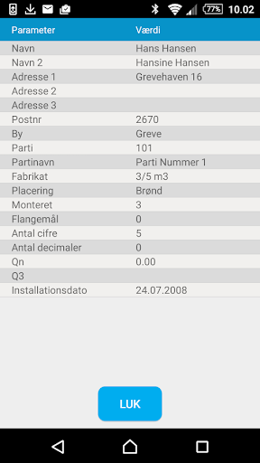 Android application MeterChange screenshort