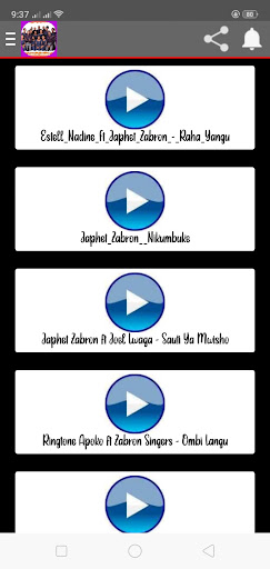 Android application Zabron singers Songs screenshort