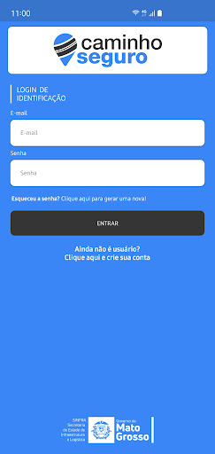 Android application Caminho Seguro screenshort