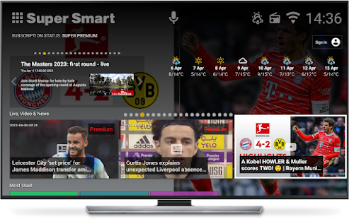 Super Smart TV Lanceur Capture d'écran