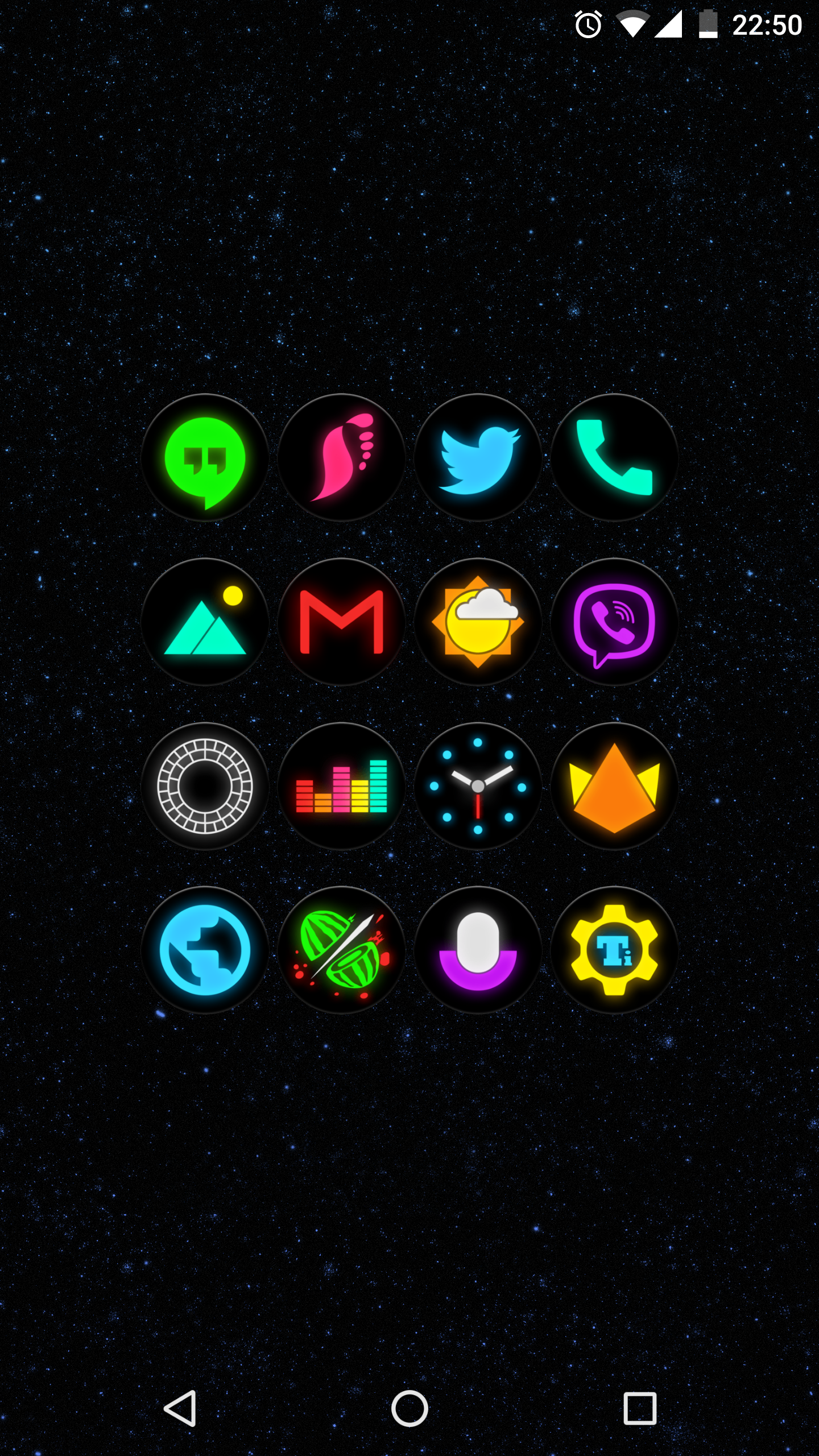 Android application Neon Glow C - Icon Pack screenshort