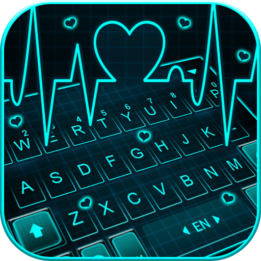 Animated Neon Heart Keyboard T 1.0 Icon