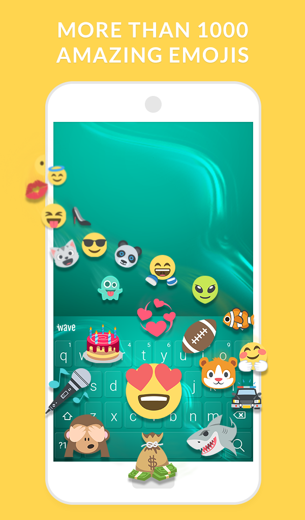 Android application Wave Keyboard Background - Animations, Emojis, GIF screenshort