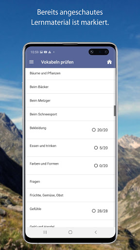 Vokabeltrainer Rumantsch Screen 2