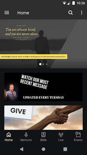 Android application Faith Heights screenshort