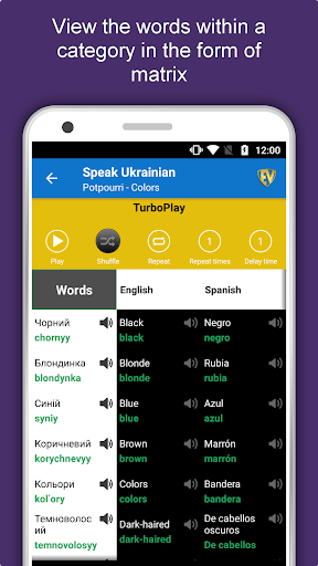 Screenshot of Learn Ukrainian Language App