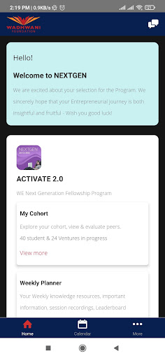 Android application Wadhwani NEN screenshort
