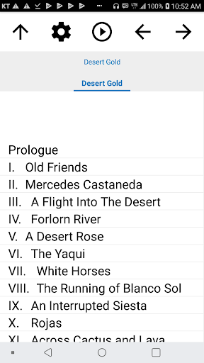 Android application Book, Desert Gold screenshort