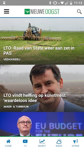 Android application Nieuwe Oogst screenshort