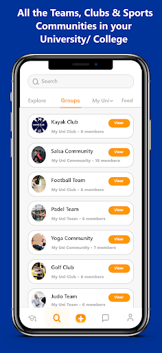 Android application VUB Sport screenshort