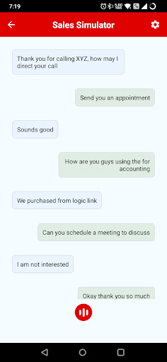 Android application Sales Simulator screenshort