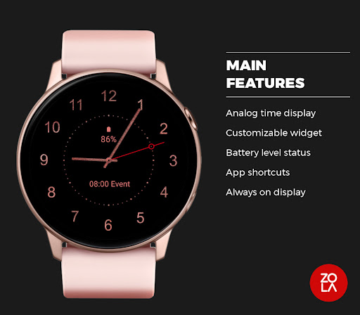Elegant Rose Gold Watch Face Screen 2