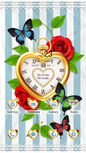 Android application Heart Clock - Wallpaper screenshort