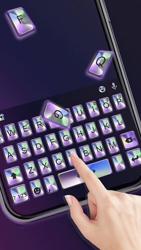 Android application Metal 3d Laser Keyboard Theme screenshort