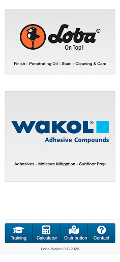 Android application LOBA Wakol North America screenshort