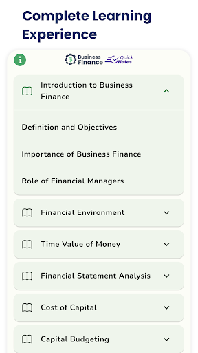Android application Business Finance Quick Notes screenshort