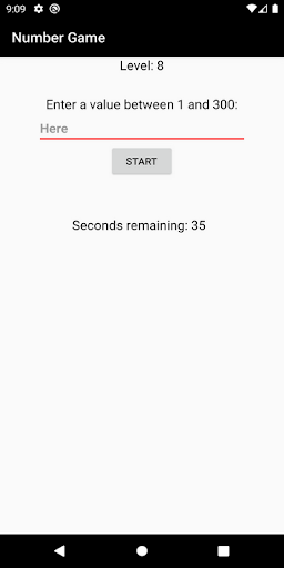 Android application Number Game screenshort