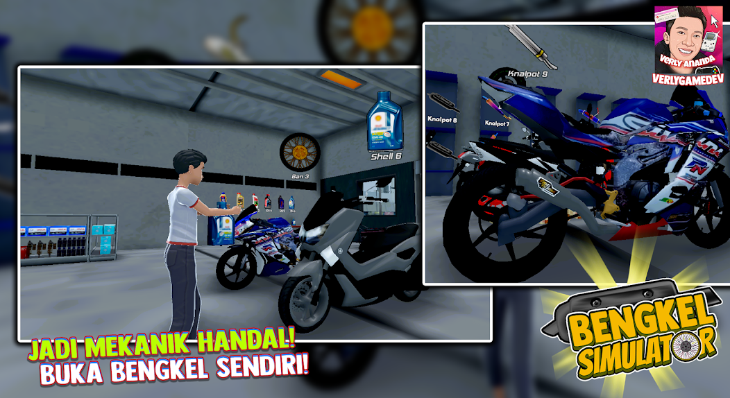 Bengkel Simulator Indonesia 0.1.7 APK + Мод (Unlimited money) за Android