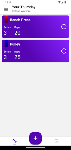 Android application Gym Tracker screenshort