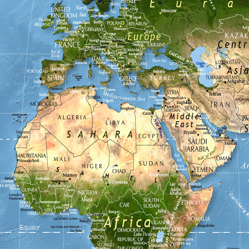 Physical World Map logo