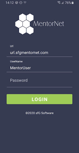 Android application sfG MentorNet screenshort