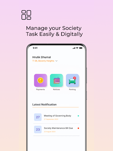 OneNest Society Management App Screenshot