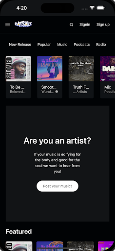 DatSalt - Truth Music Stream Screen 2