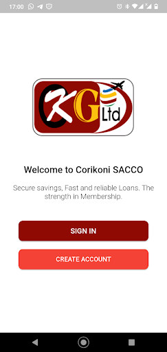Android application Corikoni SACCO screenshort