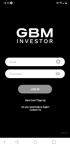 Android application GBM Investor screenshort