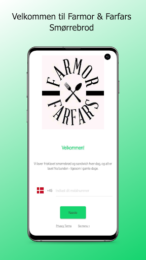 Android application Farmor og Farfars smørrebrød screenshort
