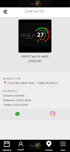 AREA27 SPORT AND HEALTH Screen 3