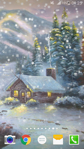 Android application Painted Xmas Live Wallpaper HD screenshort
