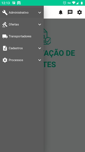 Android application Contratação de Fretes screenshort