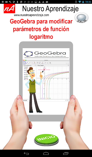Android application GeoGebra modificar parámetros screenshort