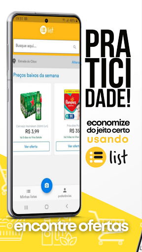 Android application List: Poupe em Supermercados screenshort