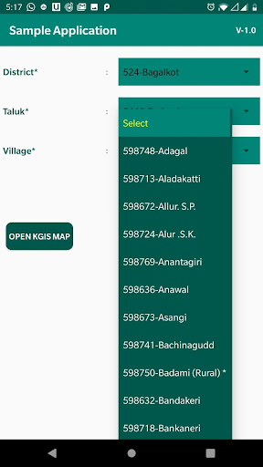 Sample Application Screen 3