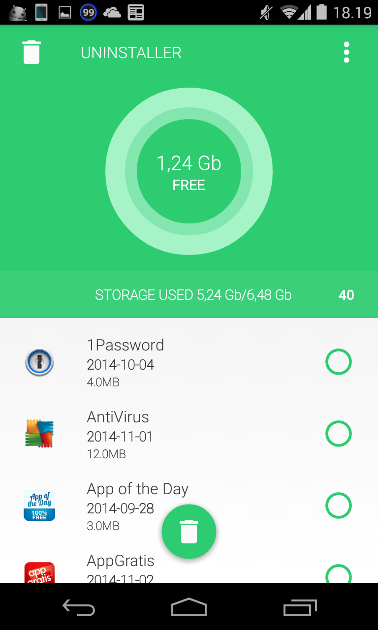 Android application Task Manager License Key screenshort