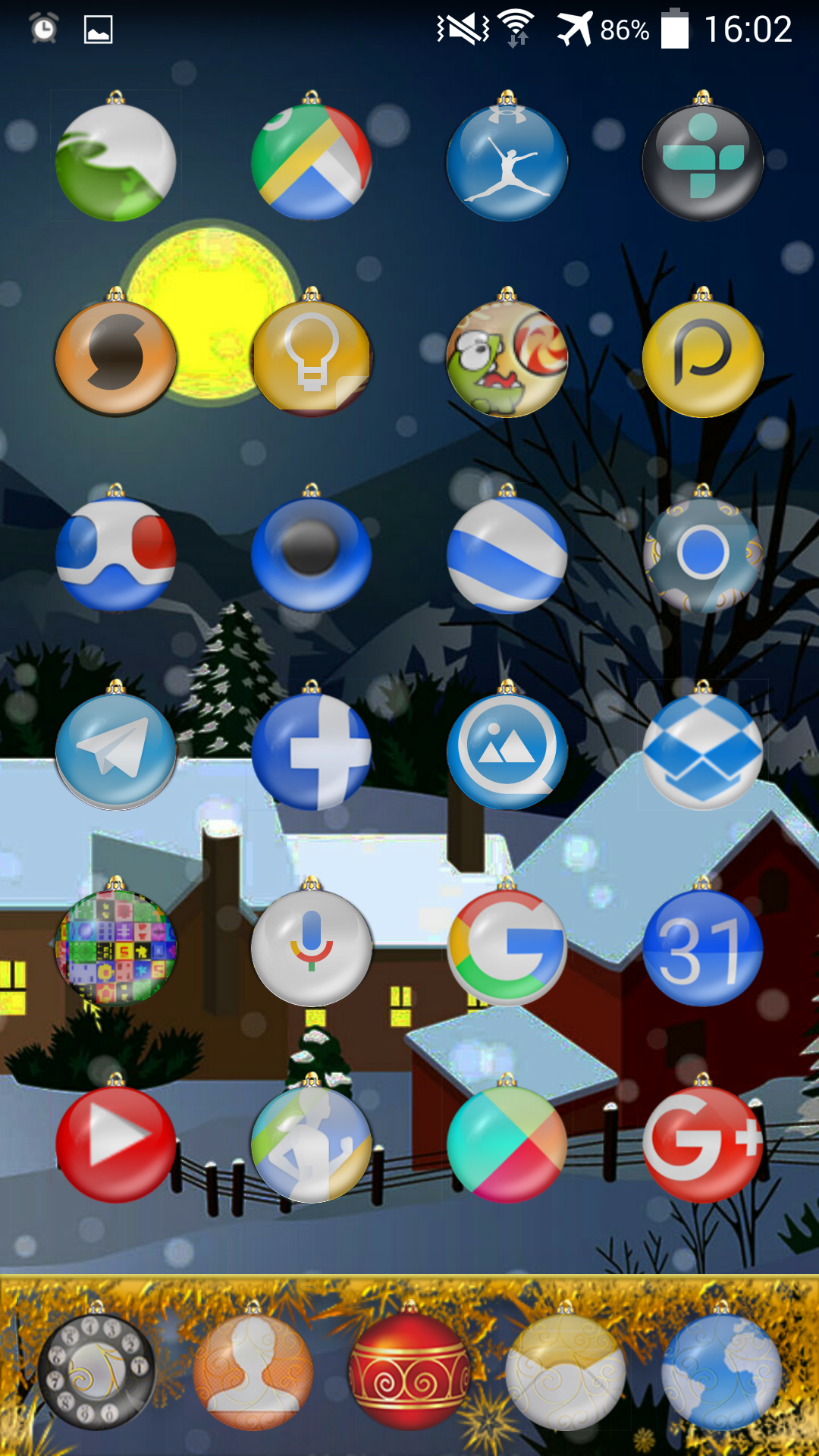 Android application Christmas Theme Apex Nova ADW with icon pack screenshort
