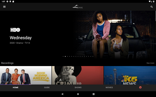 Screenshot of Rainier Connect Stream TV