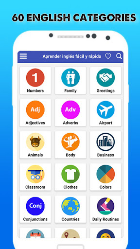Android application Learn English For Spanish screenshort
