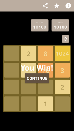 Android application 1024 Game screenshort